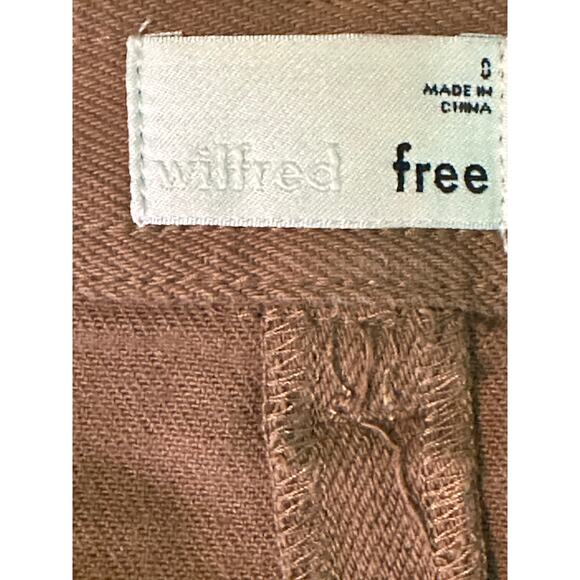 Wilfred Free brown denim  mini skirt size 0 - Picture 3 of 14